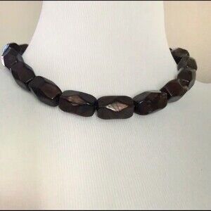 Chunky Brown Acrylic Bead Necklace